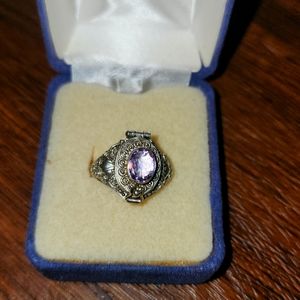 Sterling silver ring with compartment